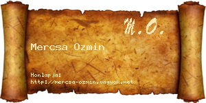 Mercsa Ozmin névjegykártya